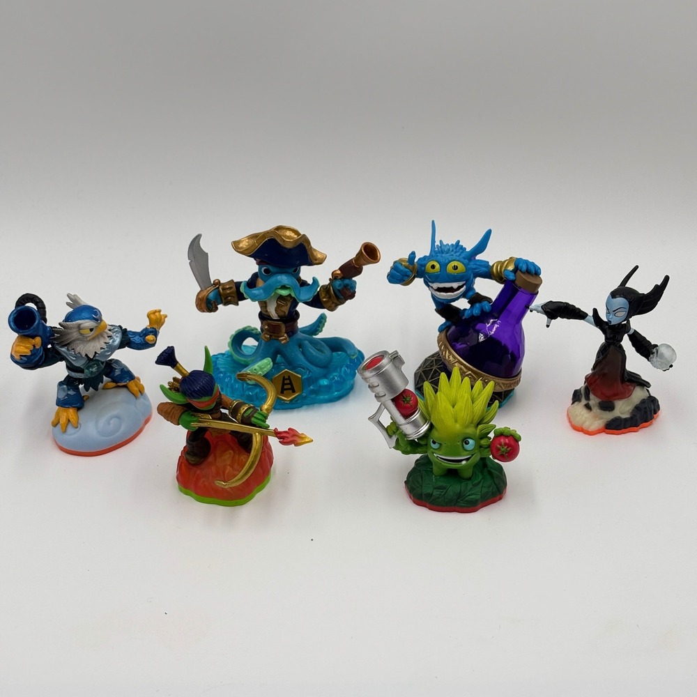 Skylanders Figure Lot of 7 Swap Force Trap Team Wash Buckler Pop Fizz Jet-Vac